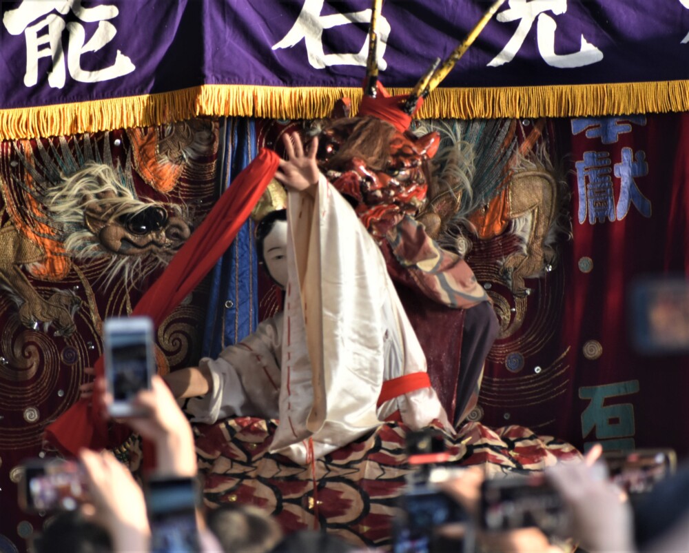八坂神社・石見神楽「大蛇」　2022年7月16日　撮影：MKタクシー