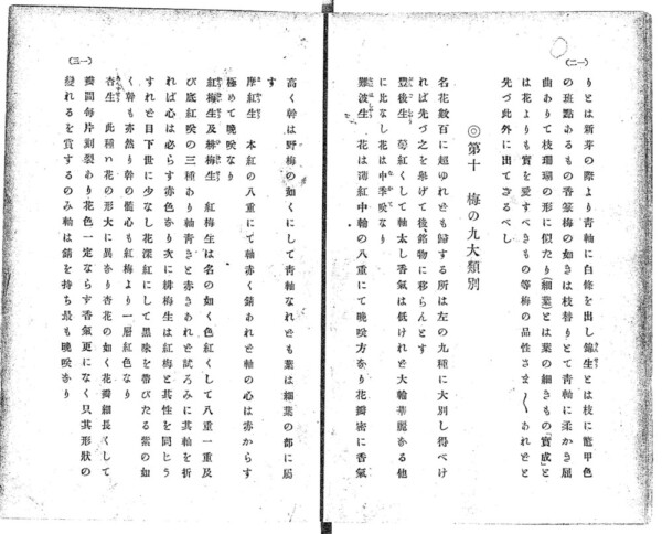 1899年刊行 小川安村 編「梅譜」出典：国立国会図書館デジタルコレクション