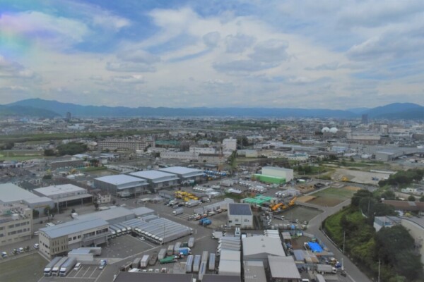 京都市南部クリーンセンター　さすてな展望台より北側　2021年6月20日　撮影：MKタクシー
