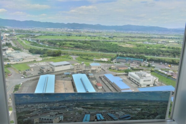 京都市南部クリーンセンター　さすてな展望台より東側　2021年6月20日　撮影：MKタクシー