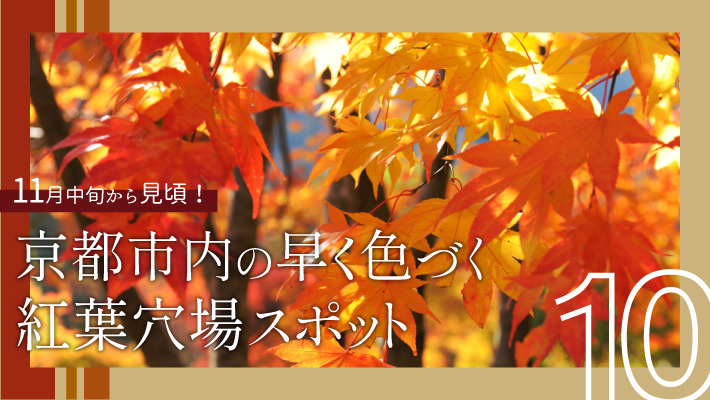 11月中旬から見頃！京都市内の早く色づく紅葉穴場スポット10選