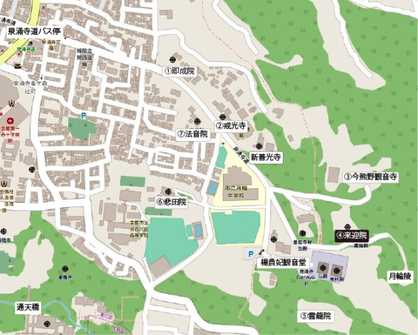 泉涌寺地図