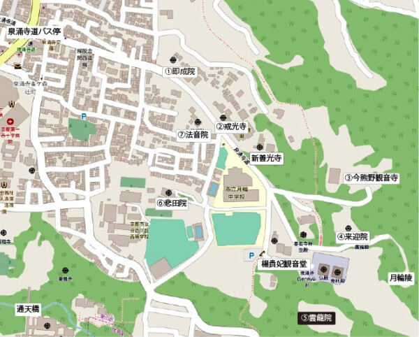 泉涌寺地図