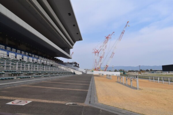 改装工事中の京都競馬場　2022年3月13日　撮影：MKタクシー