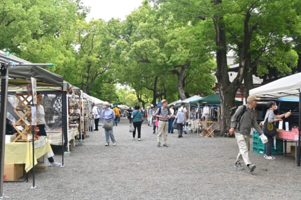 朝の東寺弘法市　2025年5月21日　撮影：MKタクシー