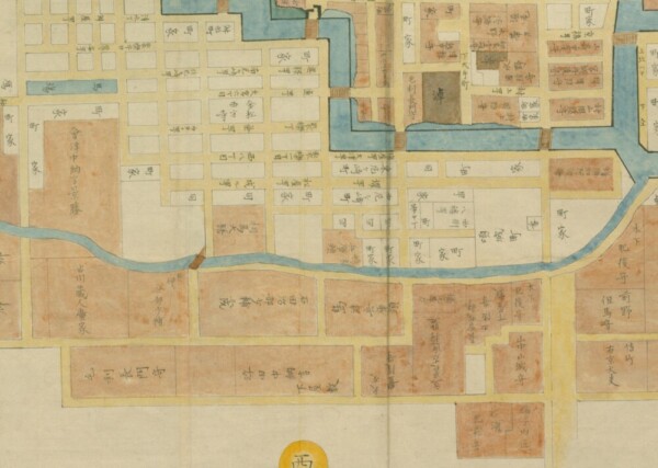 1881年刊行「伏見桃山御殿御城之画図」出典：国立国会図書館デジタルコレクション