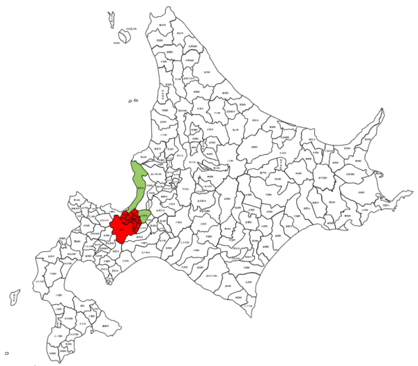 北海道と札幌交通圏