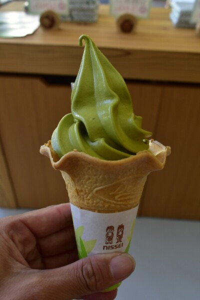 宗円交遊庵やんたんの抹茶ソフト　2018年11月11日　撮影：MKタクシー